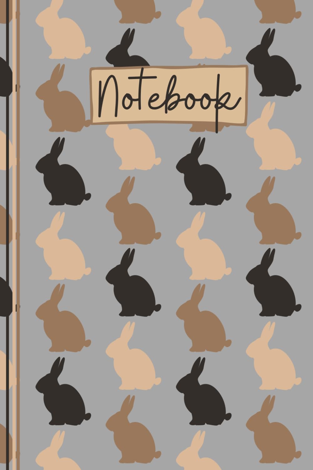 Rabbit Notebook: Cute Rabbit Lined Journal, The Perfect Novelty Bunny Rabbit Gift for Anyone who Loves Rabbits & Bunnies- Grey