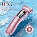 rategist Cordless Electric Razors for Women: Rechargeable Painless Bikini Trimmer for Body Hair - IPX7 Waterproof Shaver with LED Display for Face/Underarm/Leg Blush Pink