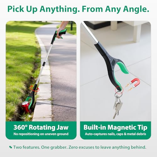 Image of 4 Pack 32 Inch Grabber Reacher Tool, Heavy Duty Trash Grabber Tool