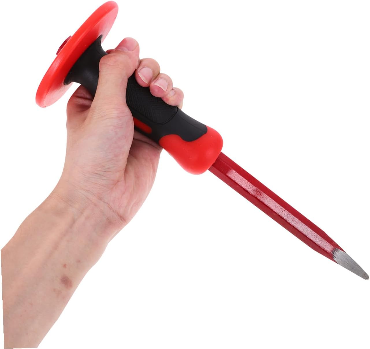 ABOOFAN Chrome Vanadium Masonry Chisel Set Flat Pointed Head Demolishing Chisels Hand Guard