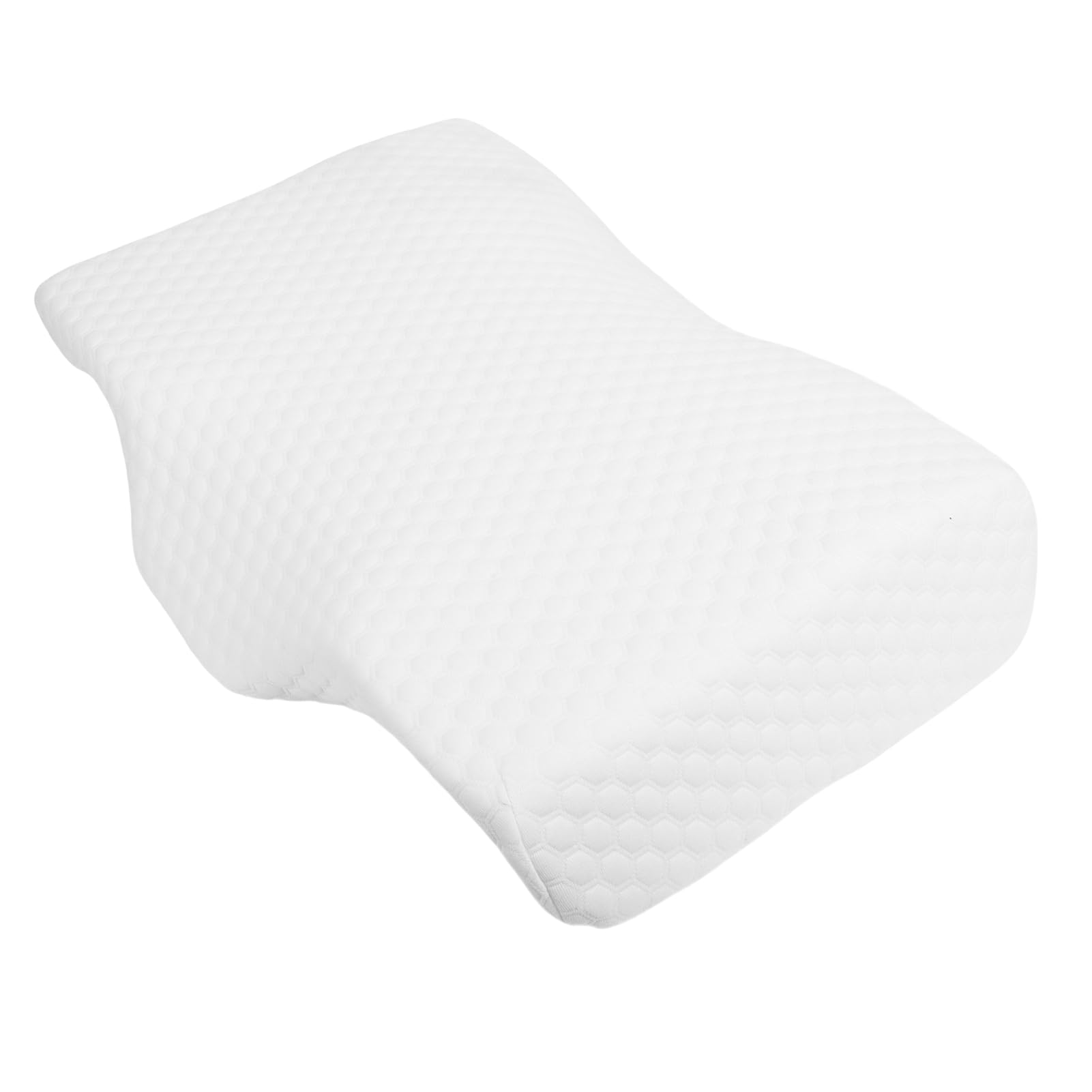 Walfront Poduszka Pod szyję z Pianki Memory, Ergonomiczna Poduszka Szyjna z Regulowanym Podparciem dla Podkładów na Brzuchu z Tyłu, Oddychająca Dzianinowa Osłona do Domu i Podróży (WHITE 52*30*10)