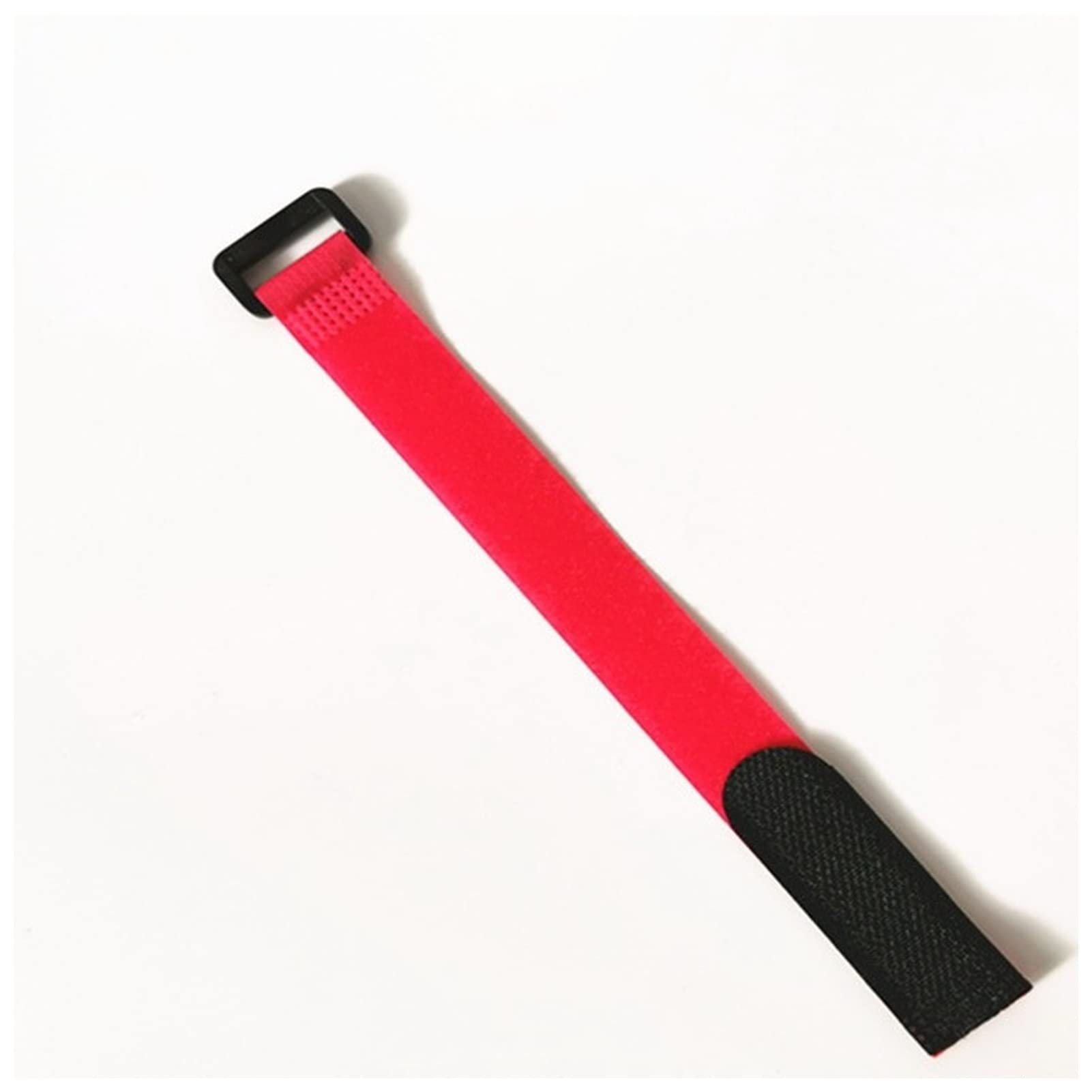 5PCS 2X40CM Customizable Reverse Buckle Magic Nylon Elastic Band Cable Ties Straps Sticky Fastener Tape(2X40CM Red)