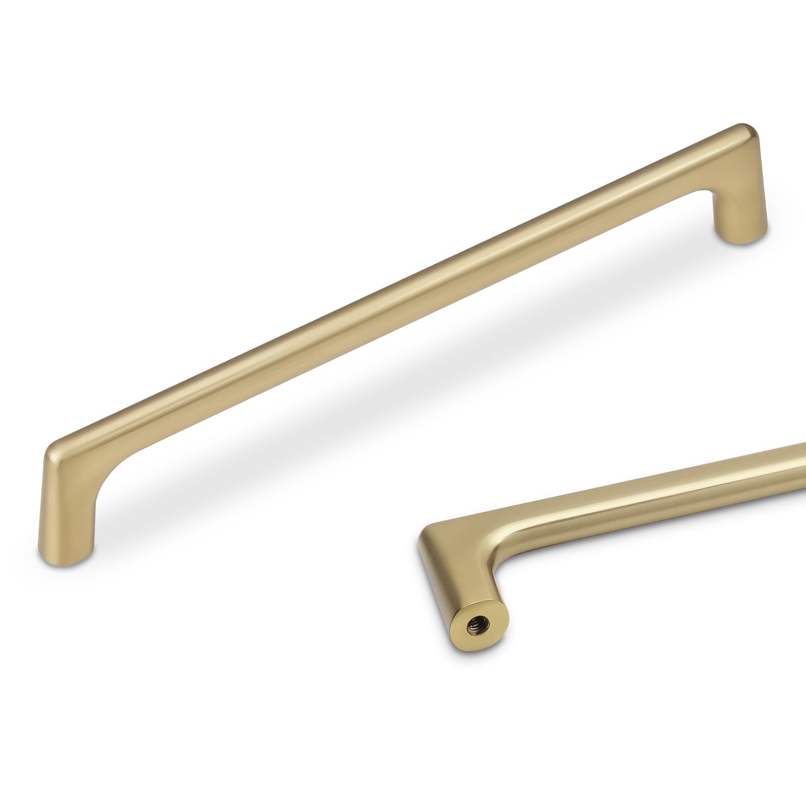 POVEFONK 10 Pack 6-1/4 Inch(160mm) Champagne Bronze Kitchen Cabinet Handles Cabinet Pulls Gold Drawer Pulls Kitchen Cabinet Hardware Handles Dresser