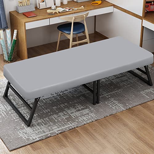 Cot Sheets 25" x 70", Cot Size Mattress Sheet Fit for Coleman ComfortSmart Camping Cot, Super Soft and Breathable Microfiber Cover, Bottom Sheet, Gray
