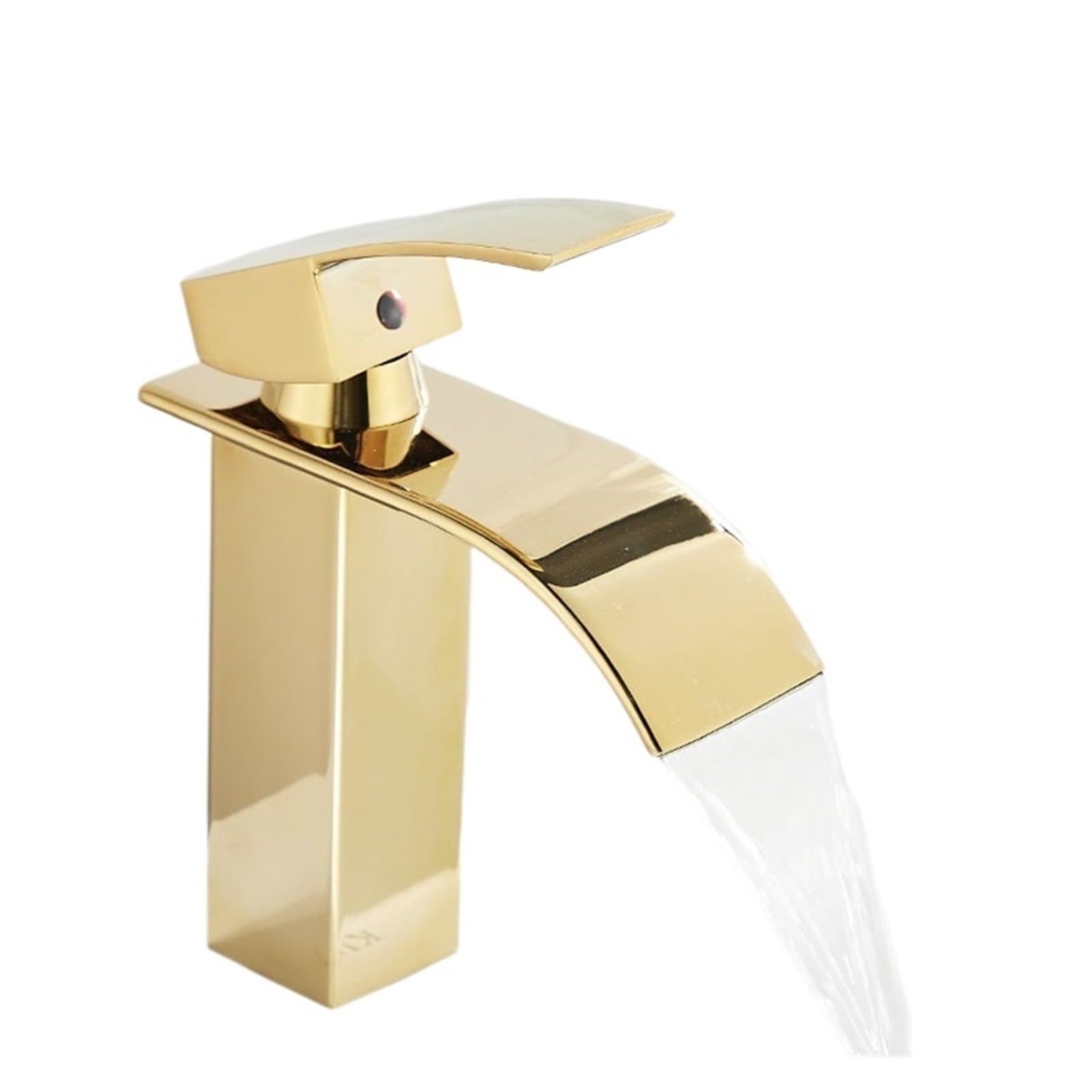 Kitchen Faucets, Gold Nordic Kitchen Mounted Bathroom Sink Faucets, Basin Faucet Modern Minimalist Wash Mixer Water Tap(Short)