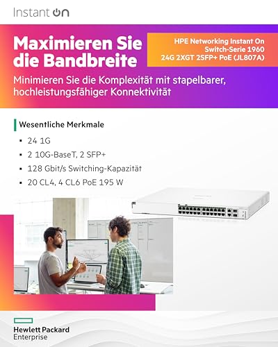 HPE Networking Instant On 1960 24G 2XGT 2SFP+ JL807A - vue 6