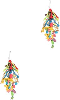 Balacoo 2 Pçs Brinquedo De Mascar Papagaio Brinquedos De Pássaro Para Calopsitas Mastigar Brinquedos Gaiola De Pássaro Periquito Forrageamento Brinquedo Pendurado Delicado Brinquedo De