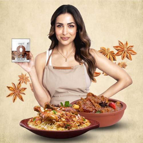Image of Orika Star Anise (Chakra Phool) Whole Spice | 100% Natural, Aromatic Spice for Indian Cooking & Masala Chai - 25g Pouch (1)