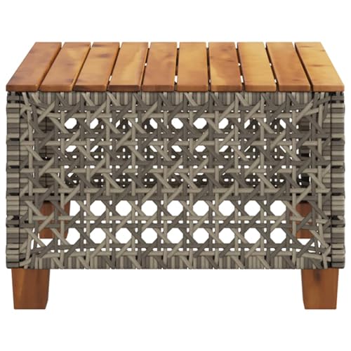 Table de jardin en rotin gris extérieur table basse balcon compacte - 7