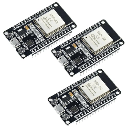 Hosyond 3Pack ESP32 ESP-WROOM-32 Development Board WiFi + Bluetooth CP2102 Dual Core Microcontroller Compatible with Arduino