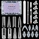 TOROKOM Dual Form Kit, 192PCS Poly Gel Formen für French Nails, 96PCS Wiederverwendbare Silikonpads, mit 5PCS Clips, Pinselstift, Feilenpuffer, Erweiterungsset für Anfänger
