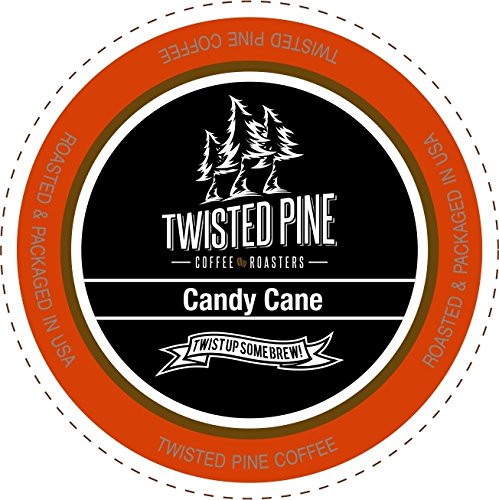 Twisted Pine Coffee Candy Cane, Flavored Coffee, Single-Serve Cups for Keurig K-Cup Brewers, 80 Count