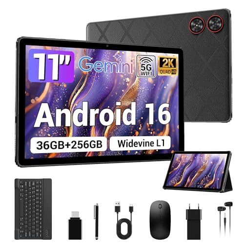 ROSYVIBE 2026 All-in-One 11 Inch Android 16 Tablet Bundle...