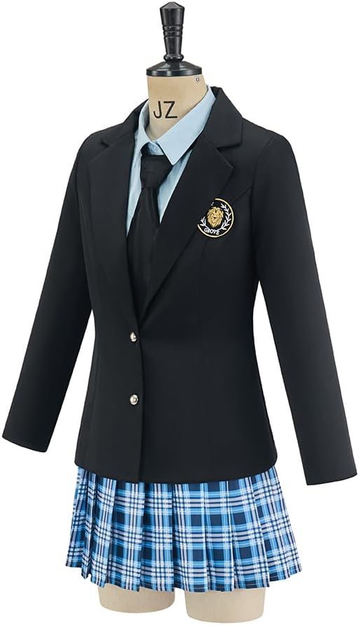Mia Costume School Uniform Dress Suit Adult Women's Blazer Pleated Skirt Full Set - Image 2
