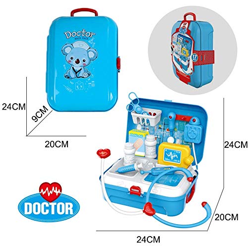 Image of Magicwand Pretend Play Carry Along Back-Pack Doctor Play Set for Kids【17 Pcs】【with Stethoscope】【Pack of 1】【Multi-Colored】