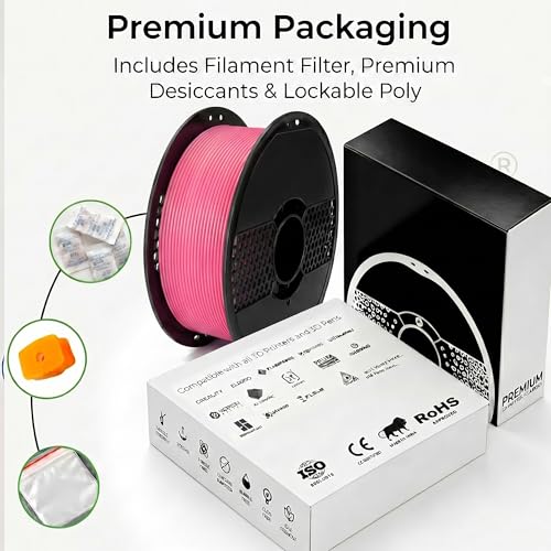 Image of NFIL3D 1KG Net Rpla Pink 3D Printer Filament | Filaments for 3D Printer| 1.75mm| Accuracy - + /- 0.015mm | 1000g 3D Filament, 250g Spool & 350g Packaging Weight (Total Weight 1.6KG)