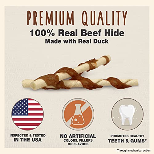 Cadet Gourmet Beef Hide & Duck Dog Twist Sticks 5 In. (50 Count) #TOP1