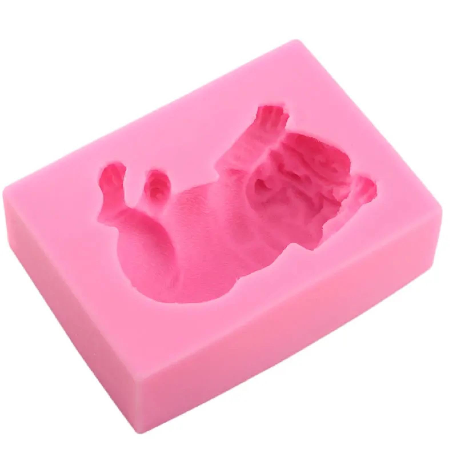Moldes de silicona para hornear, 8 x 4,5 x 3,5 cm, molde de silicona 3D para chocolate, fondant, pasteles, herramientas de decoración de jabón, resina, accesorios para hornear