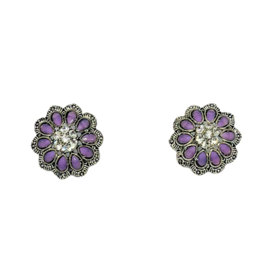 KRITYA Dailywear Oxidised Studs/Earrings for Girls and Women (Purple) (B0BWJV6NSH) Amazon Price History, Amazon Price Tracker