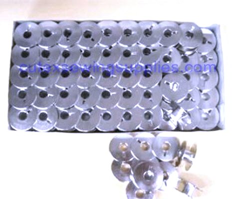 Cutex 100 Bobbins L Sized Metal Bobbins for BARUDAN, TAJIMA, Toyota Embroidery Machines