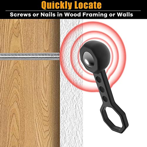 1 Pack Stud Finder Wall Scanner Stud Ball Magnetic Stud Finder Black Wall Stud Finder Magnet For Metal Concrete Drywall Plaster Wood Plywood Paneling Ceramic #TOP2