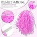 Hslife 12 Pcs Cheerleading Pom Poms, Cheer Pompoms Bulk with Metallic Foil Handle, Lightweight for Cheerleading, Sports Games, Party Dance Costume Accessories (Pink)