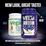Vega Original Essential Protein - 25g Plant-Based Protein, Creamy Vanilla, 20 Servings, Vegan Non-GMO Drink Mix, Smoothie & Shake Ready, Gluten Free, Dairy Free, 32.5oz (Packaging May Vary) - Image 2