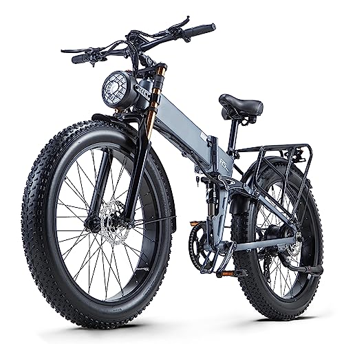 Ficyacto Elektrofahrrad Klappbares E-Bike 26“ Pedelec mit Abnehmbarer...