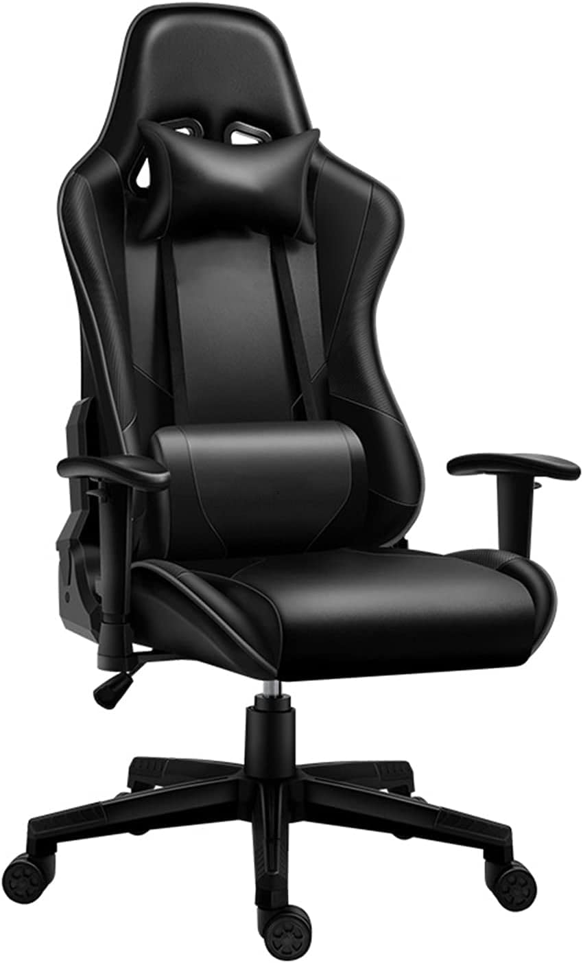 Gaming chair for adults,Gaming Chair,Ergonomic Racing Style High Back Lift Chair,Adjustable Swivel Recliner,Home Office Chair with Headrest and Lumbar Support (Color : Bl