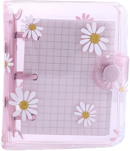 Cuaderno de papelería Kawaii Carpeta de anillo diario de 3 agujeros mini hoja suelta conjunto rosa