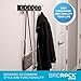 BIRDROCK HOME Oval Hook Coat and Hat Rack | 6 Hooks | 2 Pack | Wall Mount | Black Finish | Satin Nickel Hooks