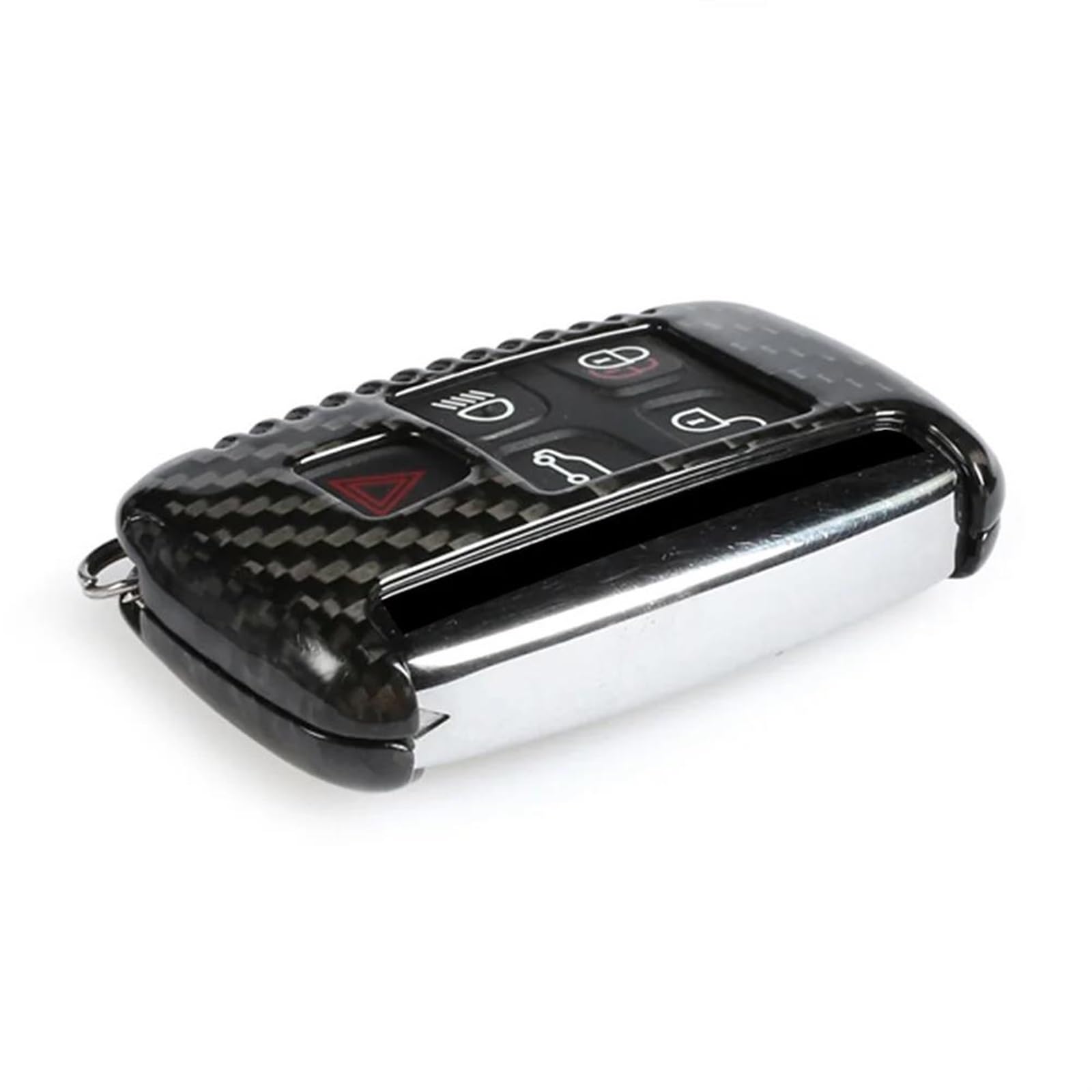 Funda para Mando Coche Funda Protectora para Llave de Coche de Fibra de Carbono auténtica Range Rover, Carcasa de Repuesto Negra