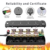 POWSAF Extension Lead with 4 USB Slots (3.4A, 1 Type C and 3 USB-A Ports),Power Strip Surge Protector with 8 way plug extension Socket and 2M Extension cord for Home Office Travel,Black - Image 7