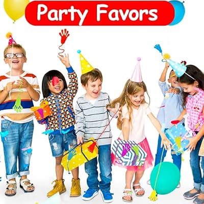 48pcs Sticky Hands Feet for Kid Easter Egg Filler Party Favor Goodie Bag Stuffer Treasure Box Toy Class Prize Student Return Gift Bag Easter Basket Stuffer Bulk Toy Pinata Filler Slap Hand Supplies