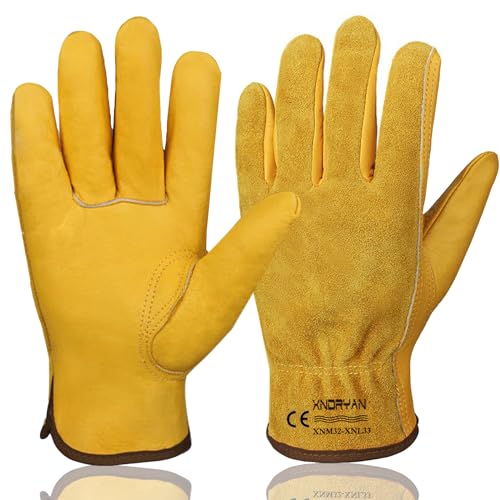 Gardening Gloves for Men and Women Xndryan Garden Gloves Thorn Proof Gardening Gloves Comfortable Breathable Comfortable Breathable Heavy Duty Garden Gloves Men Leather Work Gloves X-Large