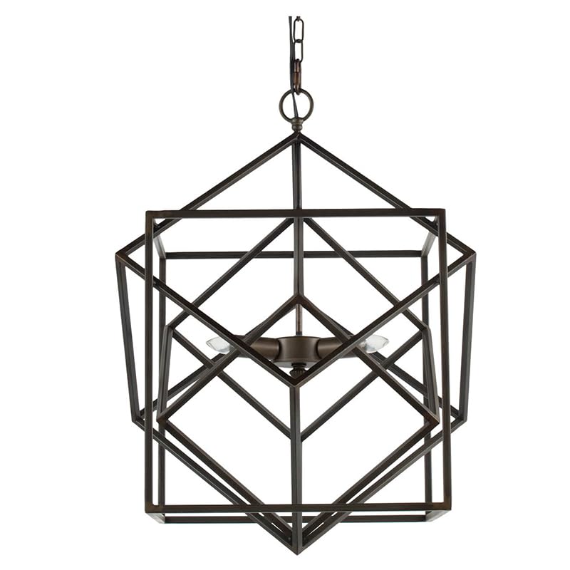 GOWE 3 - Light Metal Chandelier, Hanging Light Fixture with Adjustable Chain for Kitchen Dining Room Foyer Entryway, Bulb Not Included