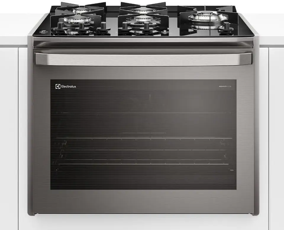 Fogão de Embutir 5 bocas Electrolux Cinza Experience com Mesa de Vidro, PerfectCook360 e VaporBake (FE5EC) 127V