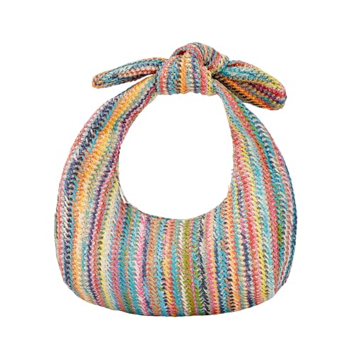 Image of BRYCTSISEN Women Straw Beach Clutch Purse Handbag Summer Elegant Vacation Style Shoulder Bag Crossbody Bag