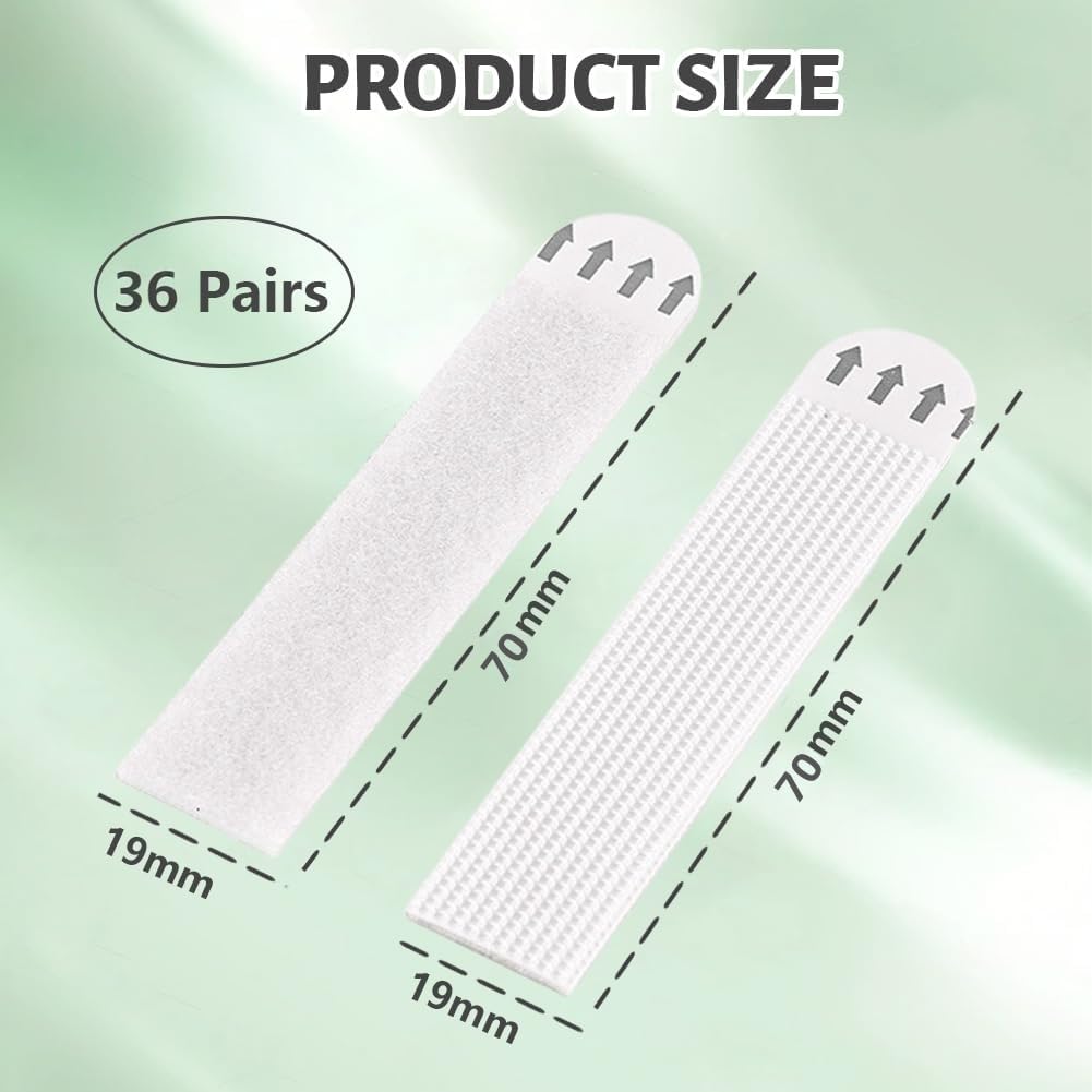 Flintronic Picture & Frame Hanging Strip, 36 Pairs(72 Strips) Heavy Duty Picture Hanging Strip, Damage Free Adhesive Mounting Strips, Photo Frame Stickers for Pictures Frames Mirrors Wall Hanger - Image 2