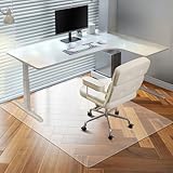 Vicwe Chair Mat for Hardwood Floor, 46” x 60” Large Office Chair Mats, Clear Floor Protector Mat, Easy Rolling Chair Mats for Office Home, Easy to Clean (Rectangle)