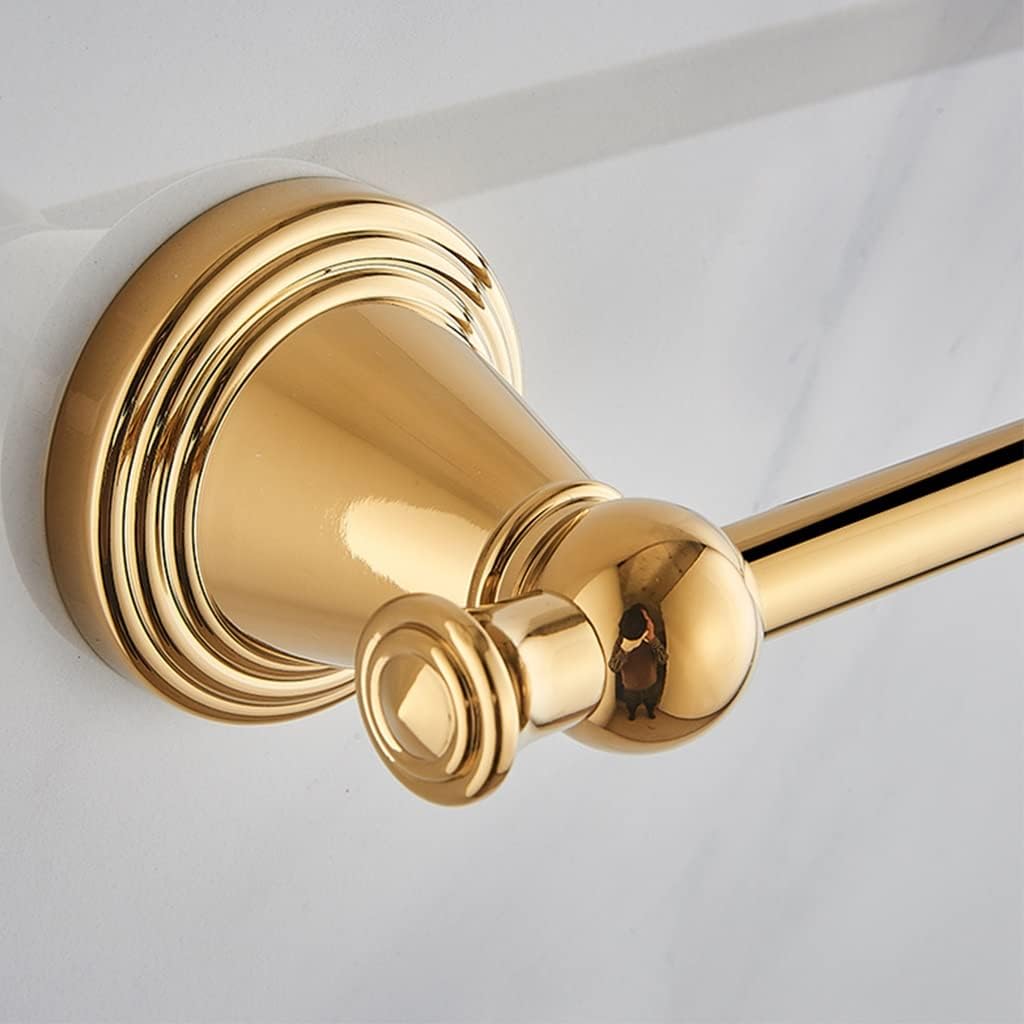 Towel Holder Towel Rack Towel Rack Towel Rail Towel Rack for Bathroom Bright All Copper Single Bar Towel Rack Bathroom Towel Hook Toilet Stand Toilet Shoe Rack/40cm