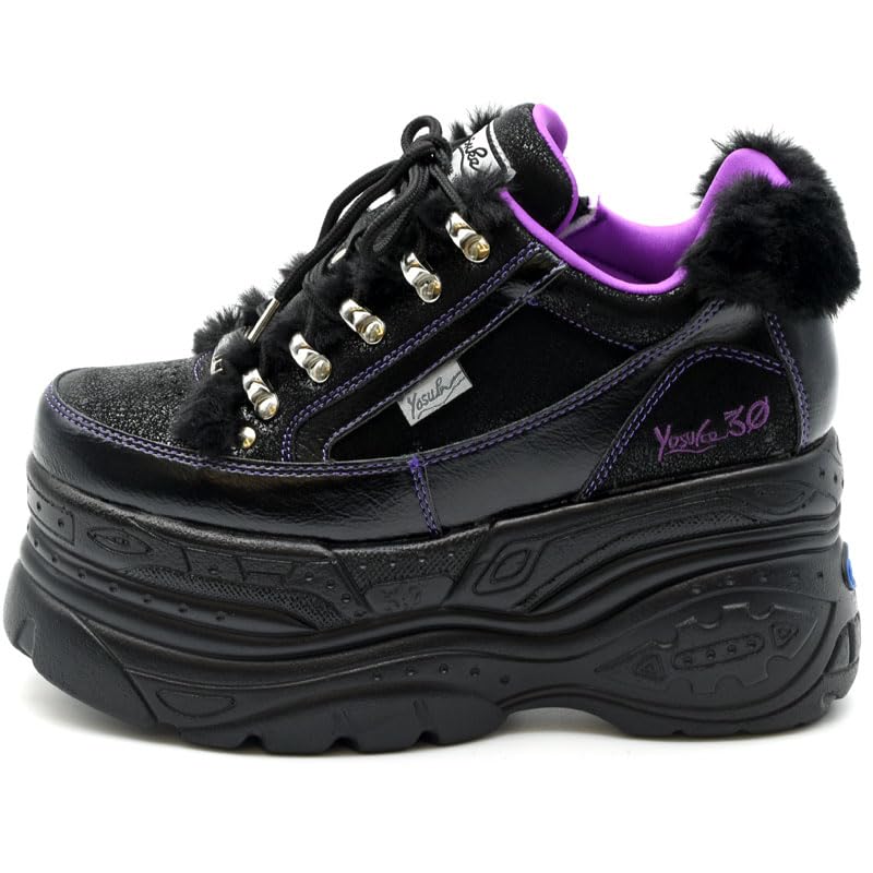 Image of YOSUKE 2605018 Sneakers, Thick Sole, Lace-Up, High Sole, Women's Platform with Belt