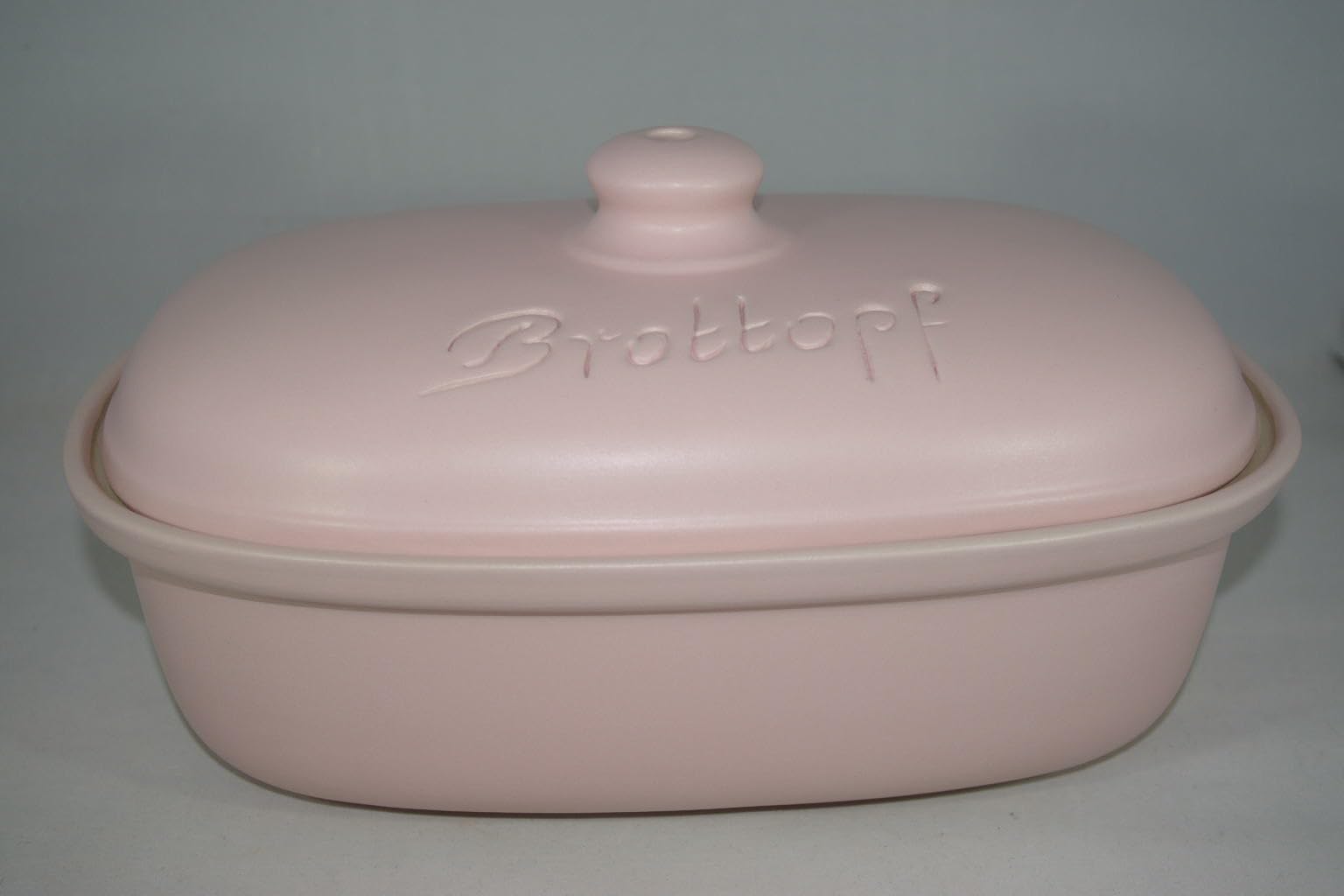Brottopf Rosa | Brotkasten | Brotbox | Brotdose | Brotbehälter | Steinzeug | LxBxH: 30x21x16 cm