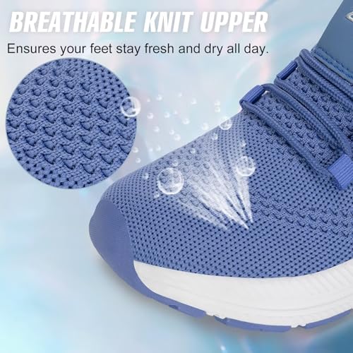 Image of ZYEN Wide Toe Box Shoes Women Non-Slip Ultra Light Running Sneakers Extra Wide Feet Arch Support Walking Shoes Tennis Diabetes Breathable Gym Workouts 6-12
