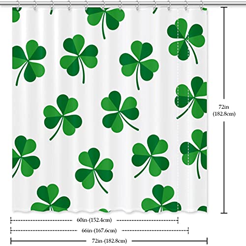 Rideau de douche feuilles vertes imperméable lavable avec crochets - 7
