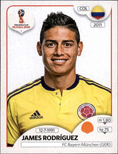 2018 Panini World Cup Stickers Russia #643 James Rodriguez Soccer Sticker