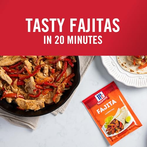 Image of McCormick Seasoning Mix, For Restaurant-Style Fajitas at Home. Can be use with: Chicken, Steak, Shrimp, Vegetables, 1.12 oz