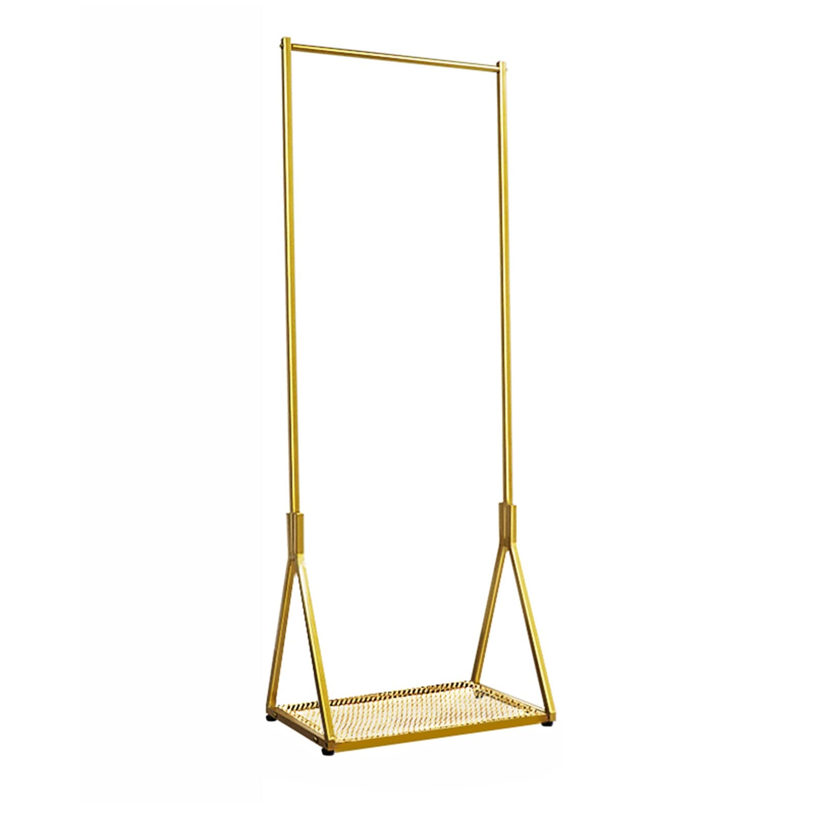 Porte-manteau étagères pour ranger vos vêtements sans froisser portant doré stable 160cm