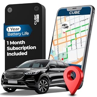 Cube Pro GPS Tracker for Vehicles with Built-in 1 Year Battery - IP67 Waterproof Real Time GPS Tracker for Cars - iOS & Android Compatible - Hidden Magnetic Tracking Device for Cars, Fleets, Trailers