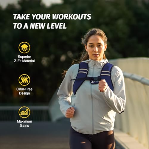 Image of ZELUS Weighted Vest, Washable Z-Fit Soft Iron Weighted Vest for Women and Men, 5 /10 /15 lb Weight Vest with Reflective Strips & Adjustable Straps, Ultra Thin Weight Vest for Gym Strength Training